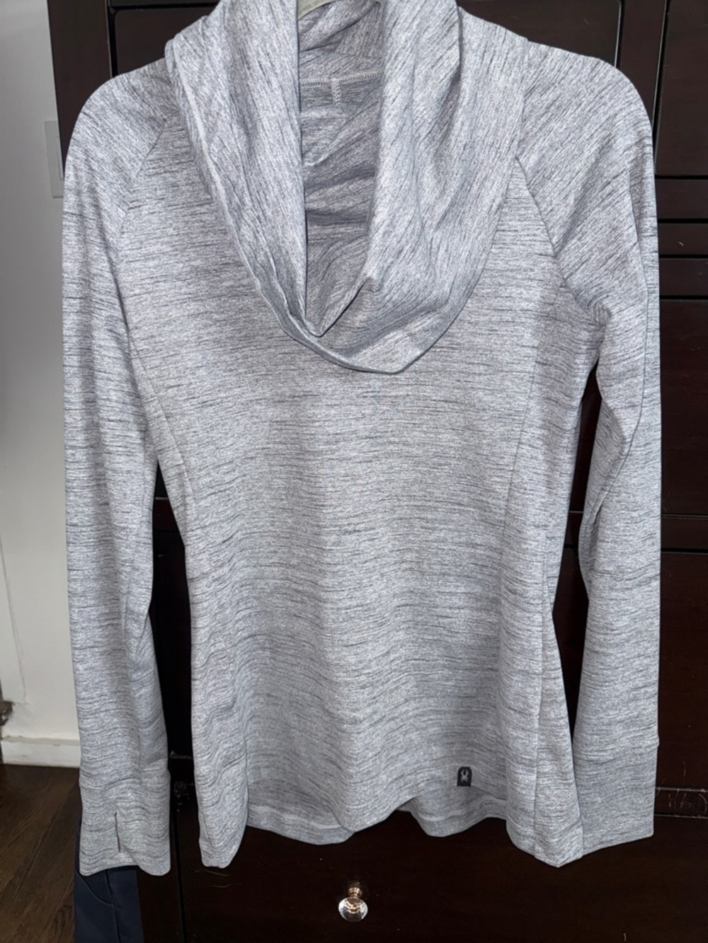 Spyder Women's Heather Gray Cowl Neck Lightweight Top